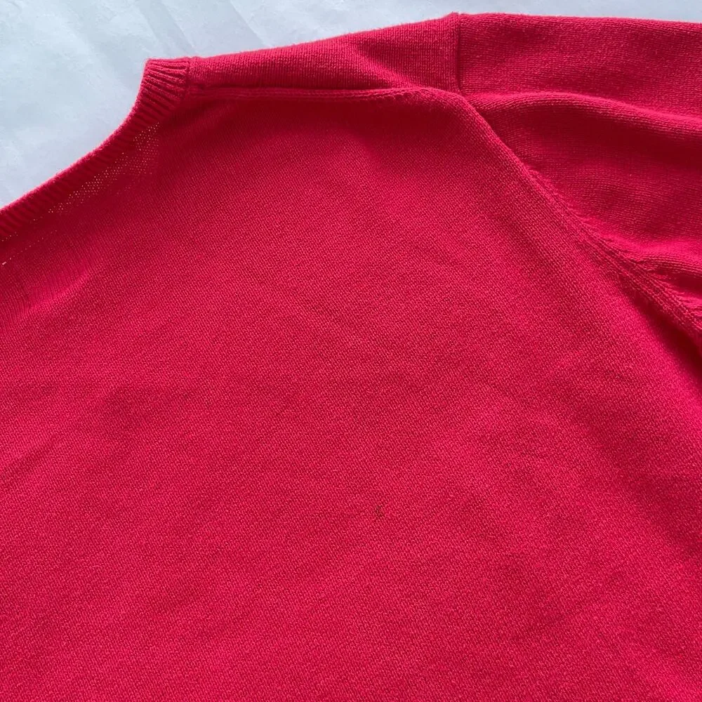 Gap Kids Boys Red Knit Sweater V-Neck Cotton Longsleeve Everyday Size XXL 14-16